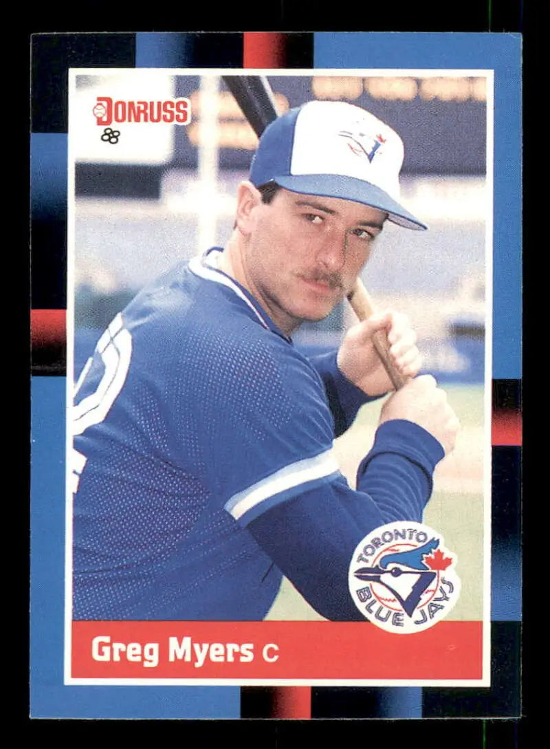 1988 Donruss #624 Greg Myers NM-MT RC Rookie Toronto Blue Jays Baseball Card - Baseball Card Single