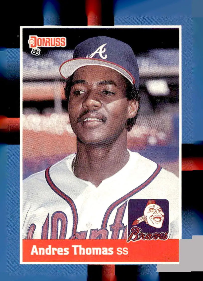 1988 Donruss Andres Thomas baseball card featuring Andres Thomas of the Atlanta Braves