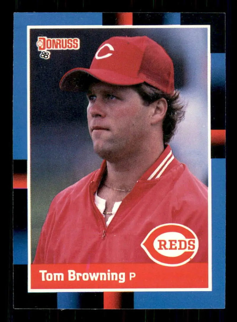 1988 Donruss #63 Tom Browning NM-MT Cincinnati Reds Baseball Card - Baseball Card Single