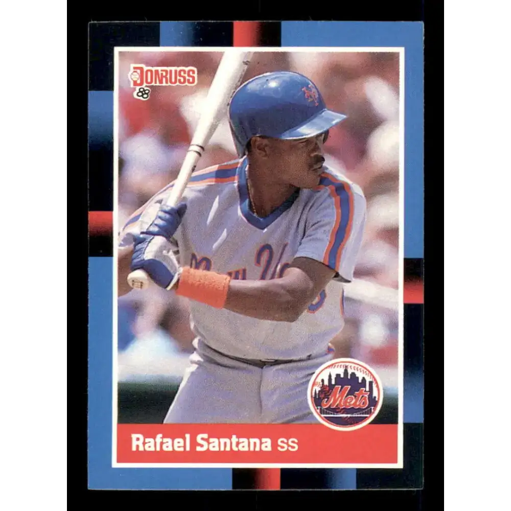 1988 Donruss #633 Rafael Santana EX New York Mets Baseball Card - Baseball Card Single