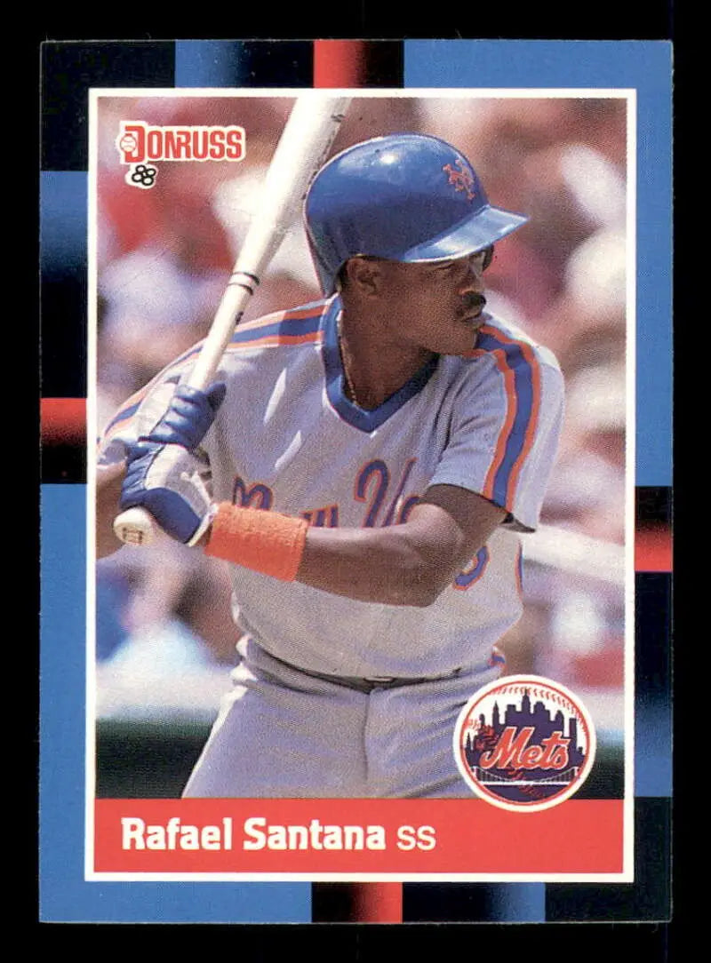 1988 Donruss #633 Rafael Santana NM-MT New York Mets Baseball Card - Baseball Card Single