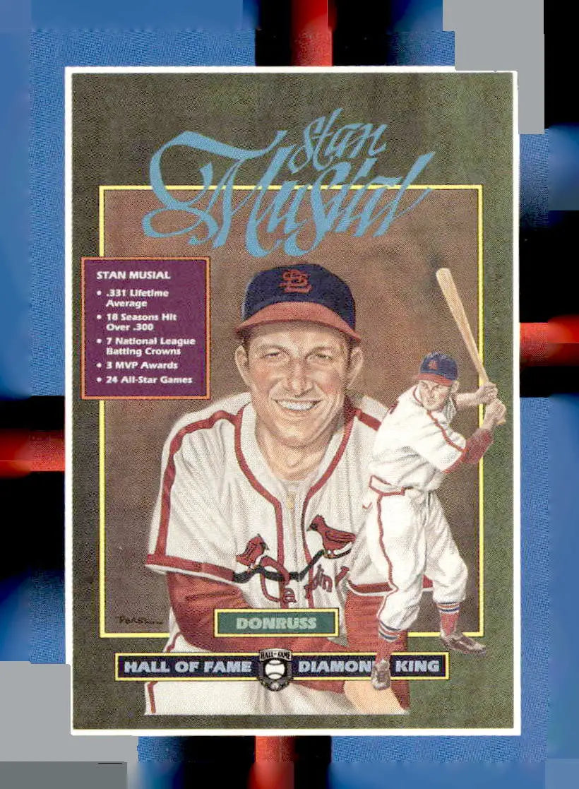 1988 Donruss Stan Musial baseball card featuring legendary Stan Musial player