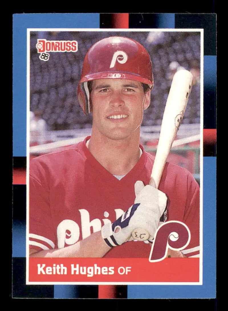 1988 Donruss #643 Keith Hughes NM-MT Philadelphia Phillies Baseball Card - Baseball Card Single