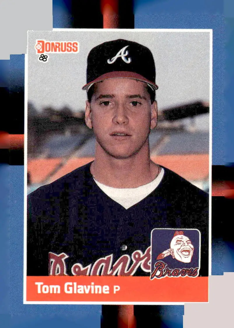 1988 Donruss Tom Glavine rookie baseball card showcasing Tom Glavine baseball card collectible