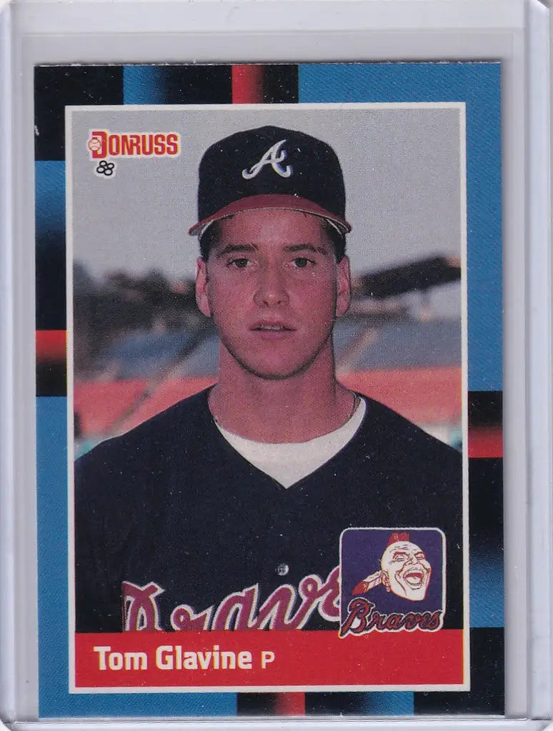 Baseball card of Tom Glavine in Atlanta Braves uniform, 1988 Donruss #644