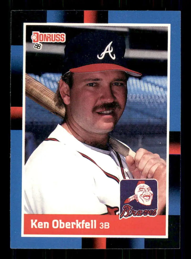 1988 Donruss #67 Ken Oberkfell NM-MT Atlanta Braves Baseball Card - Baseball Card Single