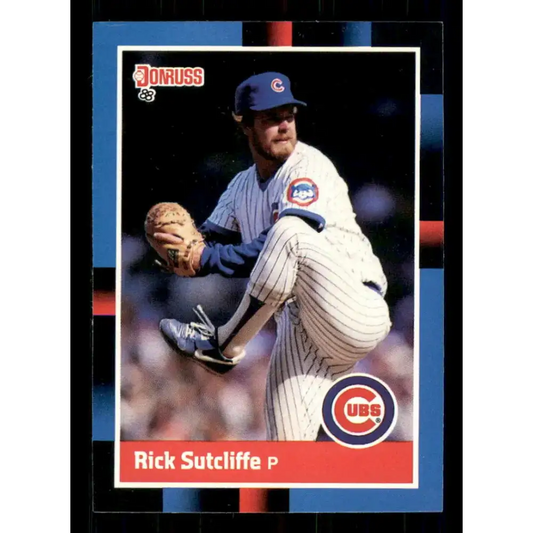 1988 Donruss #68 Rick Sutcliffe EX Chicago Cubs Baseball Card - Baseball Card Single