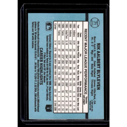 1988 Donruss #71 Bert Blyleven Minnesota Twins NM-MT Baseball Card