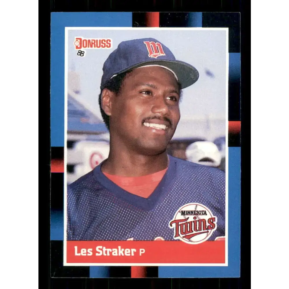 1988 Donruss #73 Les Straker EX Minnesota Twins Baseball Card - Baseball Card Single