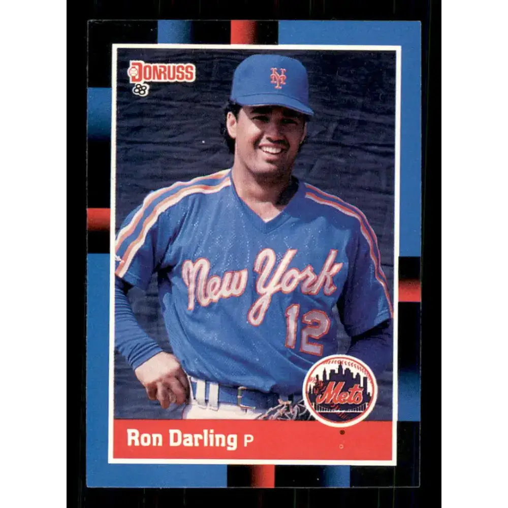 1988 Donruss #76 Ron Darling EX New York Mets Baseball Card Image 1