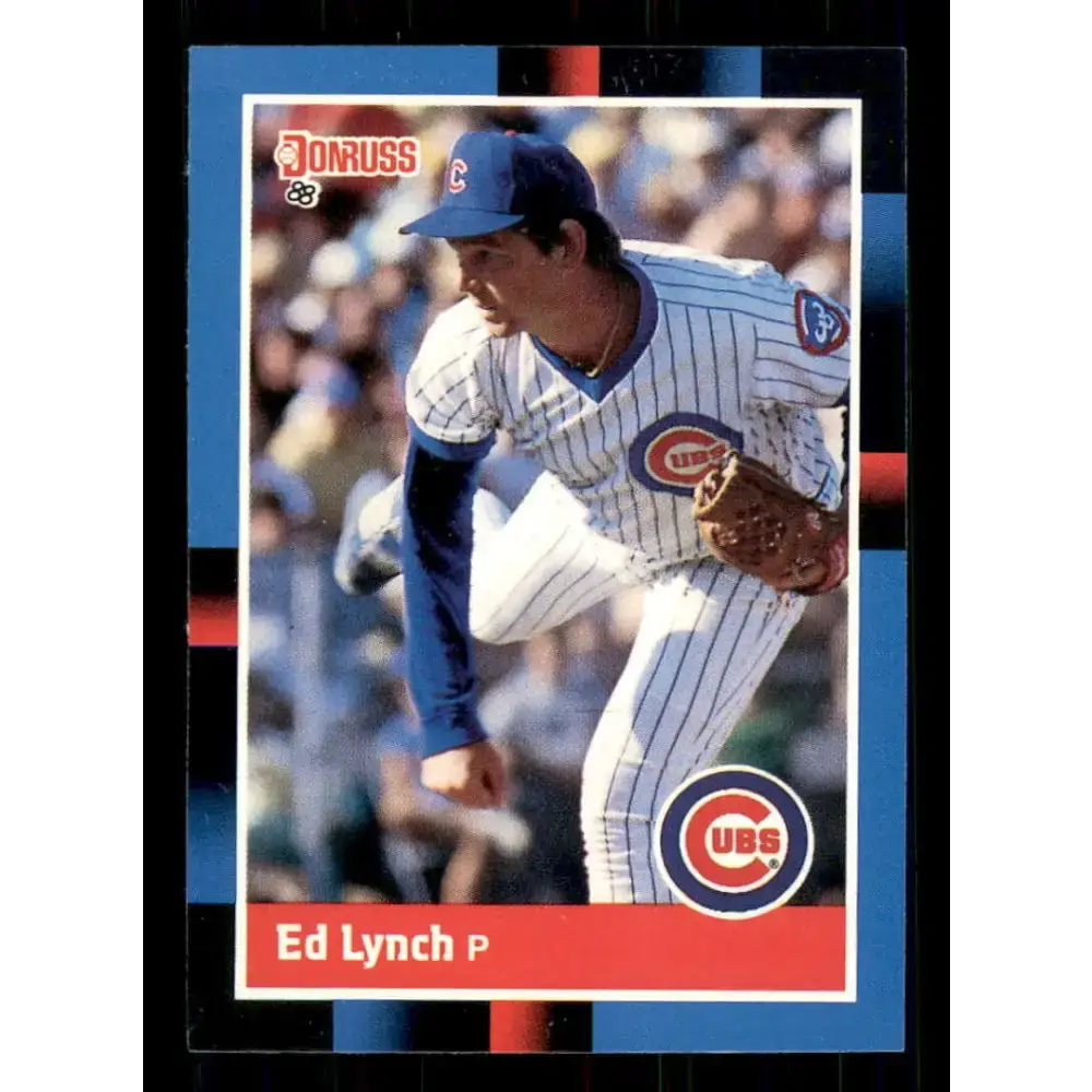 1988 Donruss #77 Ed Lynch EX Chicago Cubs Baseball Card - Baseball Card Single