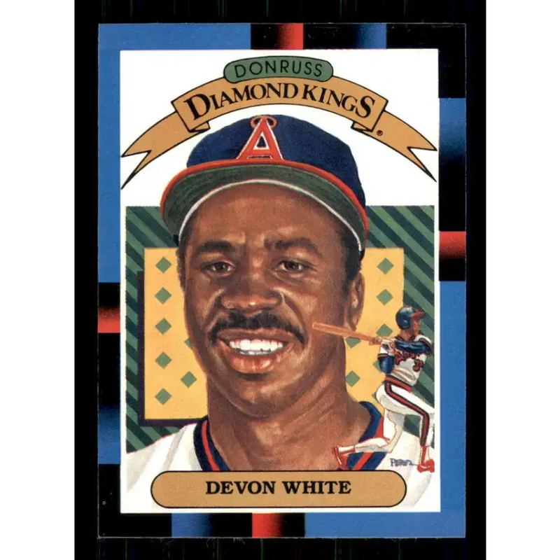 1988 Donruss #8 Devon White DK EX California Angels Baseball Card - Baseball Card Single