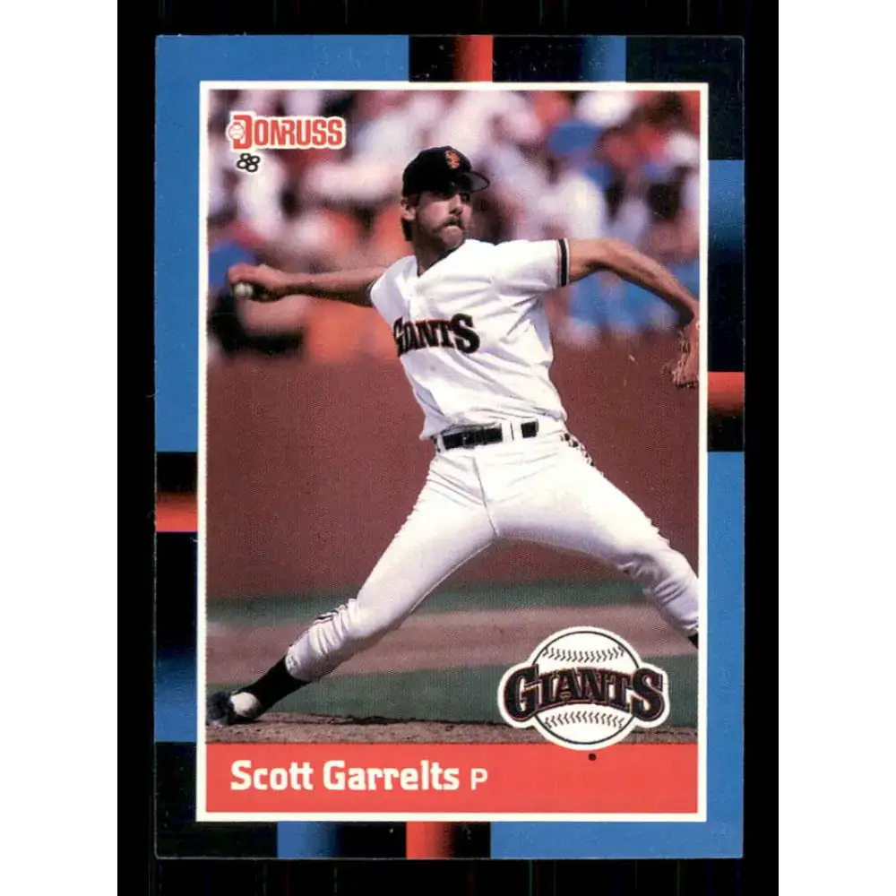 1988 Donruss #80 Scott Garrelts EX San Francisco Giants Baseball Card Image 1