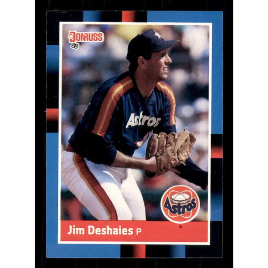 1988 Donruss #85 Jim Deshaies EX Houston Astros Baseball Card Image 1