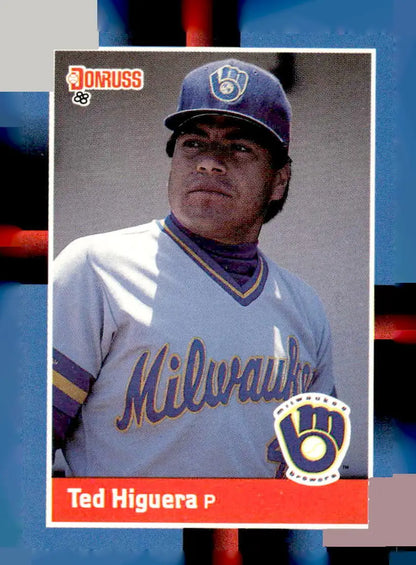1988 Donruss Ted Higuera baseball card 90c Ted Higuera front view for collectors