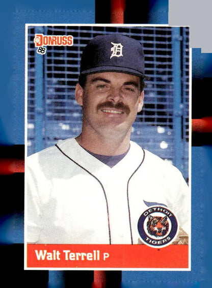 Authentic Walt Terrell 1988 Donruss baseball card featuring Walt Terrell baseball memorabilia