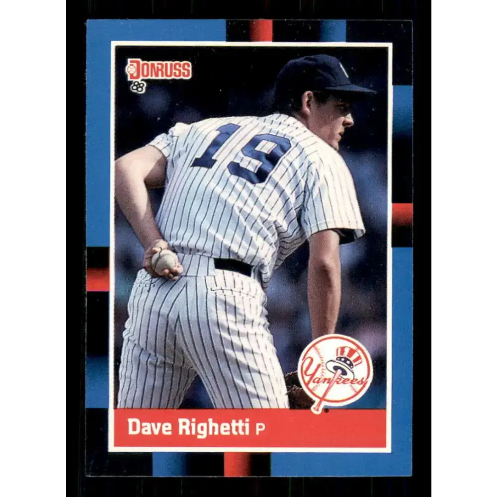 1988 Donruss #93 Dave Righetti EX New York Yankees Baseball Card