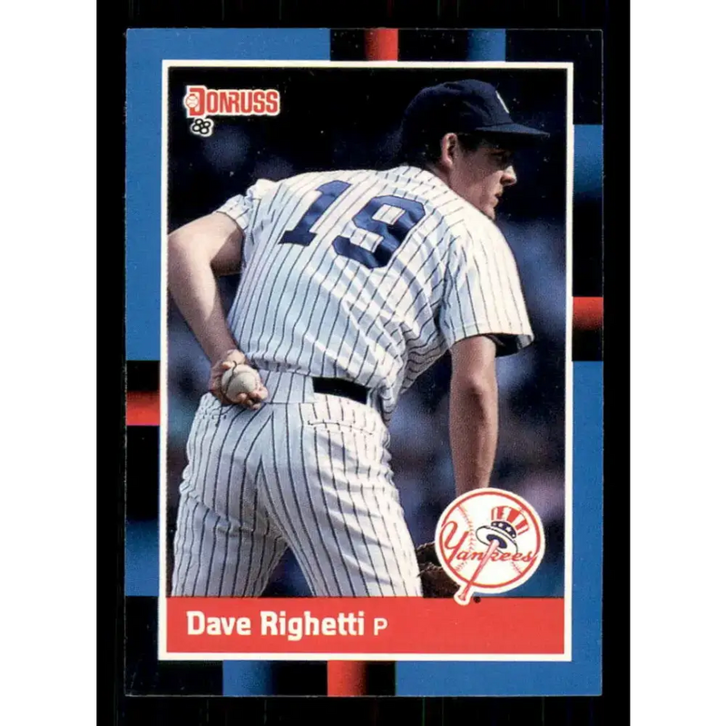 1988 Donruss #93 Dave Righetti EX New York Yankees Baseball Card - Baseball Card Single
