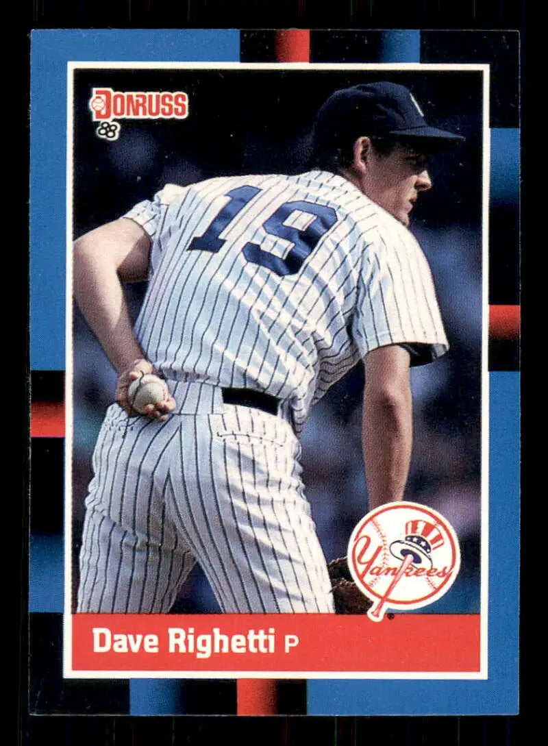 1988 Donruss #93 Dave Righetti NM-MT New York Yankees Baseball Card - Baseball Card Single