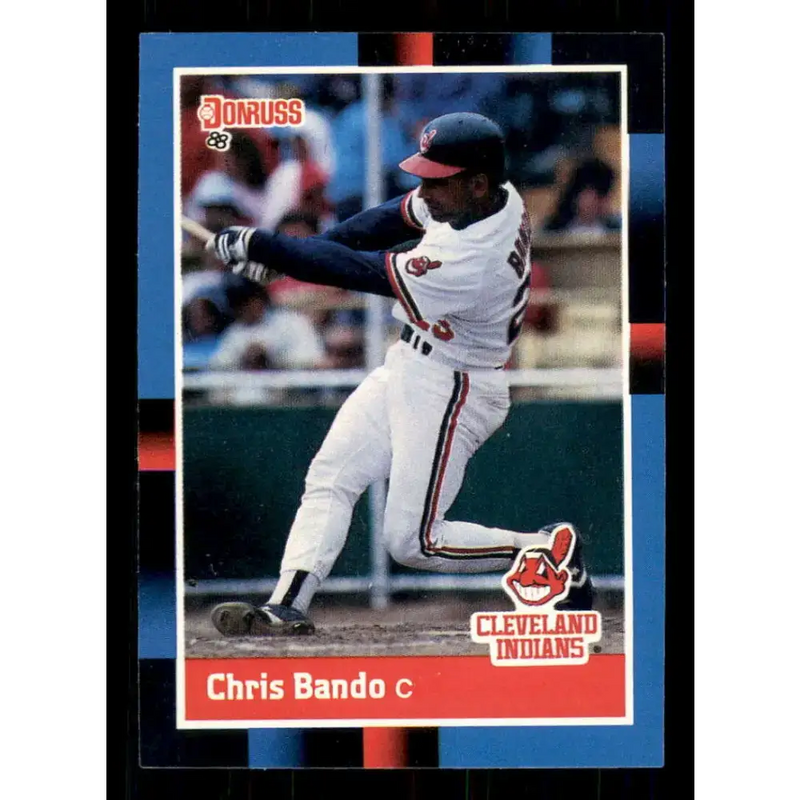 1988 Donruss #95 Chris Bando EX Cleveland Indians Baseball Card - Baseball Card Single
