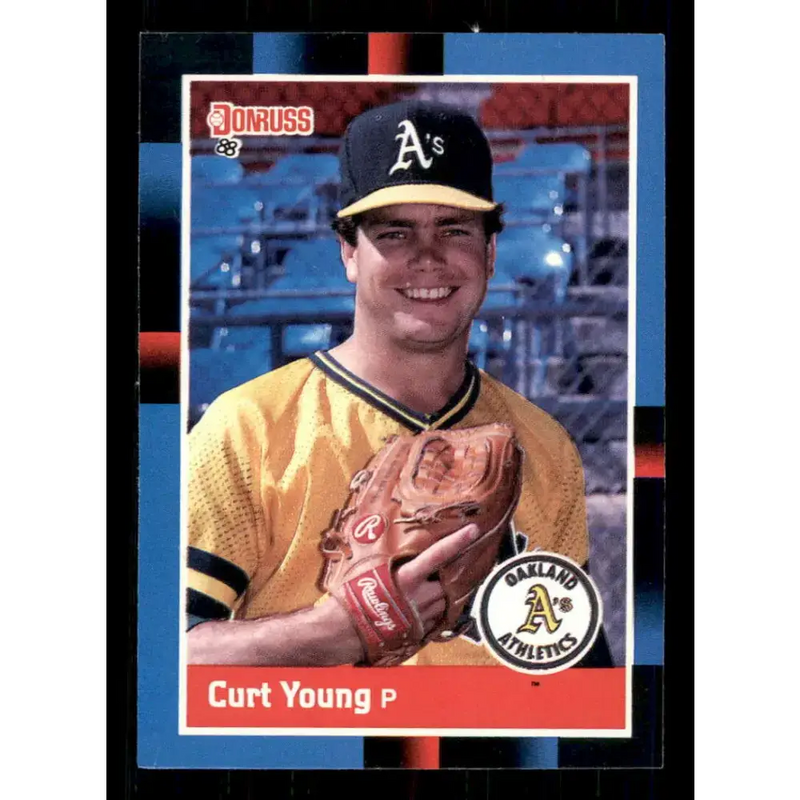 1988 Donruss #97 Curt Young EX Oakland Athletics Baseball Card - Baseball Card Single