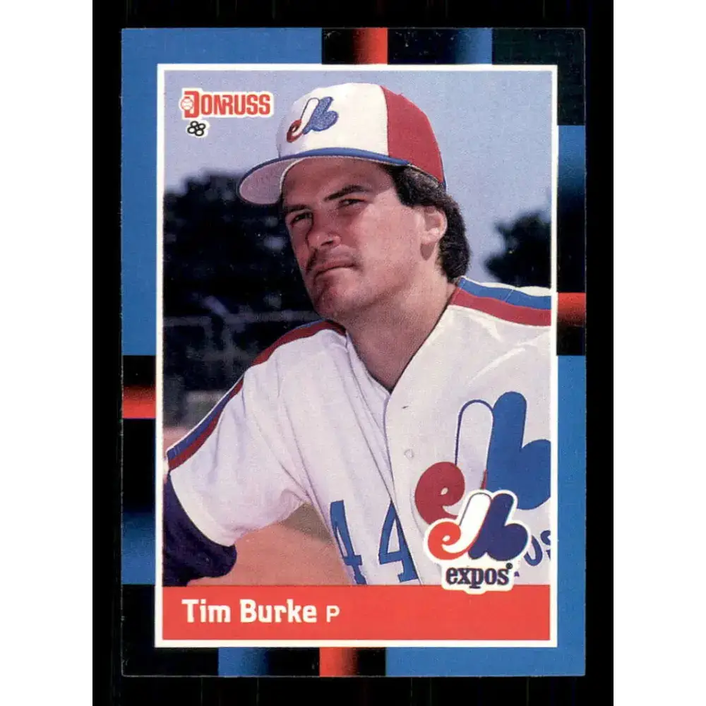 1988 Donruss #98 Tim Burke EX Montreal Expos Baseball Card - Baseball Card Single