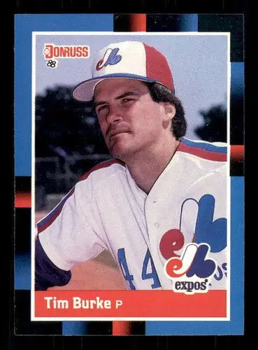 1988 Donruss Tim Burke baseball card with original gloss from sports cards collection