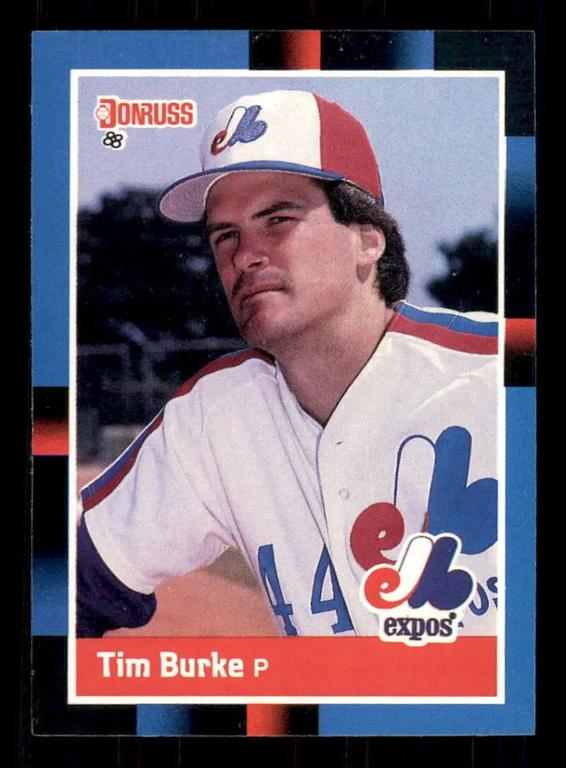 1988 Donruss #98 Tim Burke NM-MT Montreal Expos Baseball Card - Baseball Card Single
