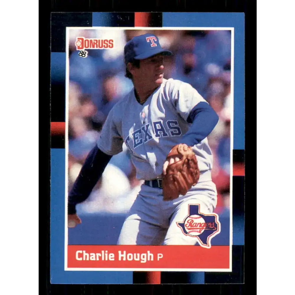 1988 Donruss #99 Charlie Hough EX Texas Rangers Baseball Card - Baseball Card Single