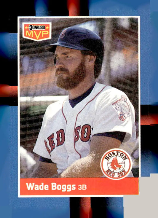 1988 Donruss Wade Boggs Bonus MVPs baseball card featuring Wade Boggs from 1990 Donruss MVP series