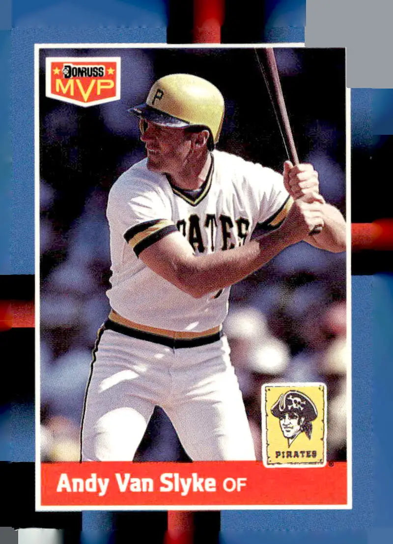 Baseball trading card of Andy Van Slyke from 1988 Donruss Bonus MVPs series