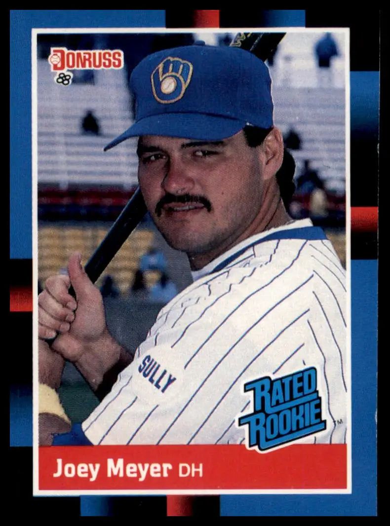 1988 Donruss Joey Meyer 36 Milwaukee Brewers NM - Baseball Card Single