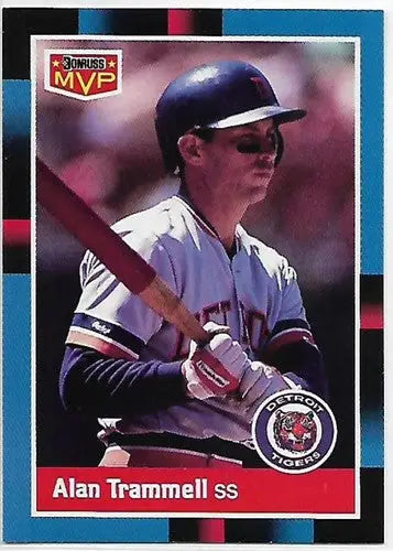 Baseball card featuring Alan Trammell BC-11 Alan Trammell with original gloss Tigers