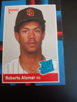 1988 Donruss - Rated Rookies Roberto Alomar #34 (RC). SD Padres. NRMT+