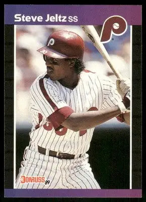 1989 Donruss baseball card of Steve Jeltz displayed in 1988 Donruss Steve Jeltz #431 product