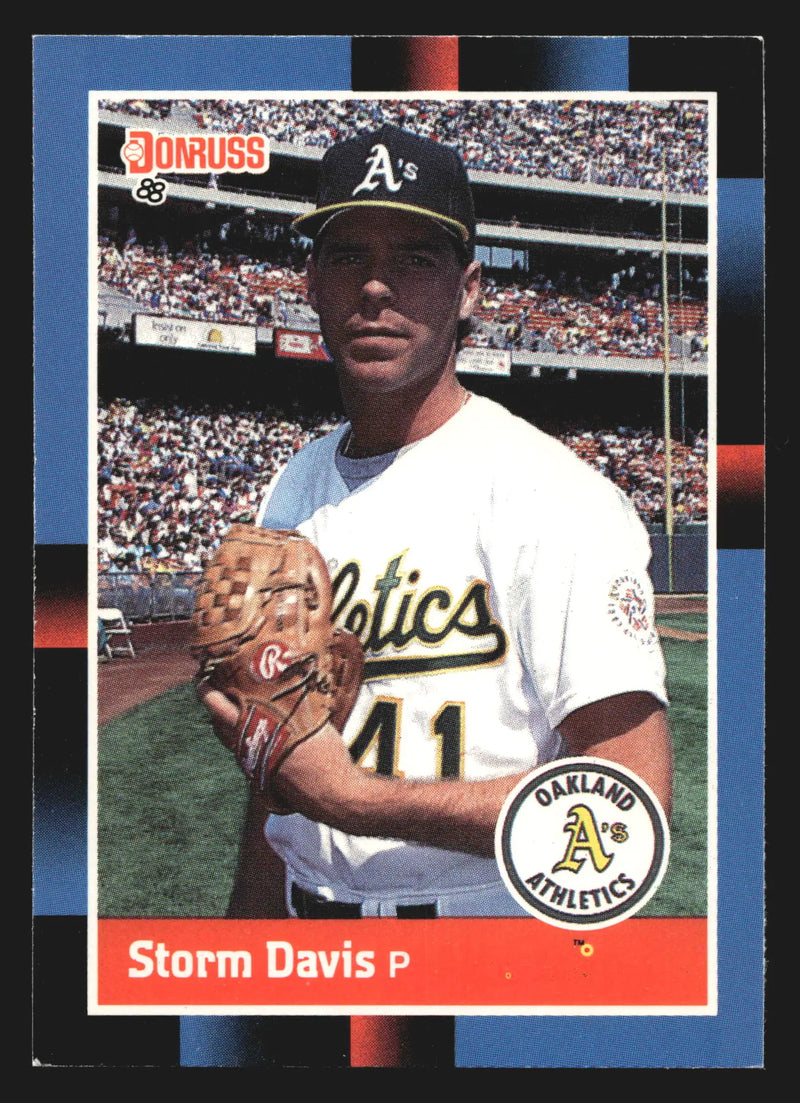 1988 Donruss Storm Davis #595 Oakland Athletics - Baseball Card Single