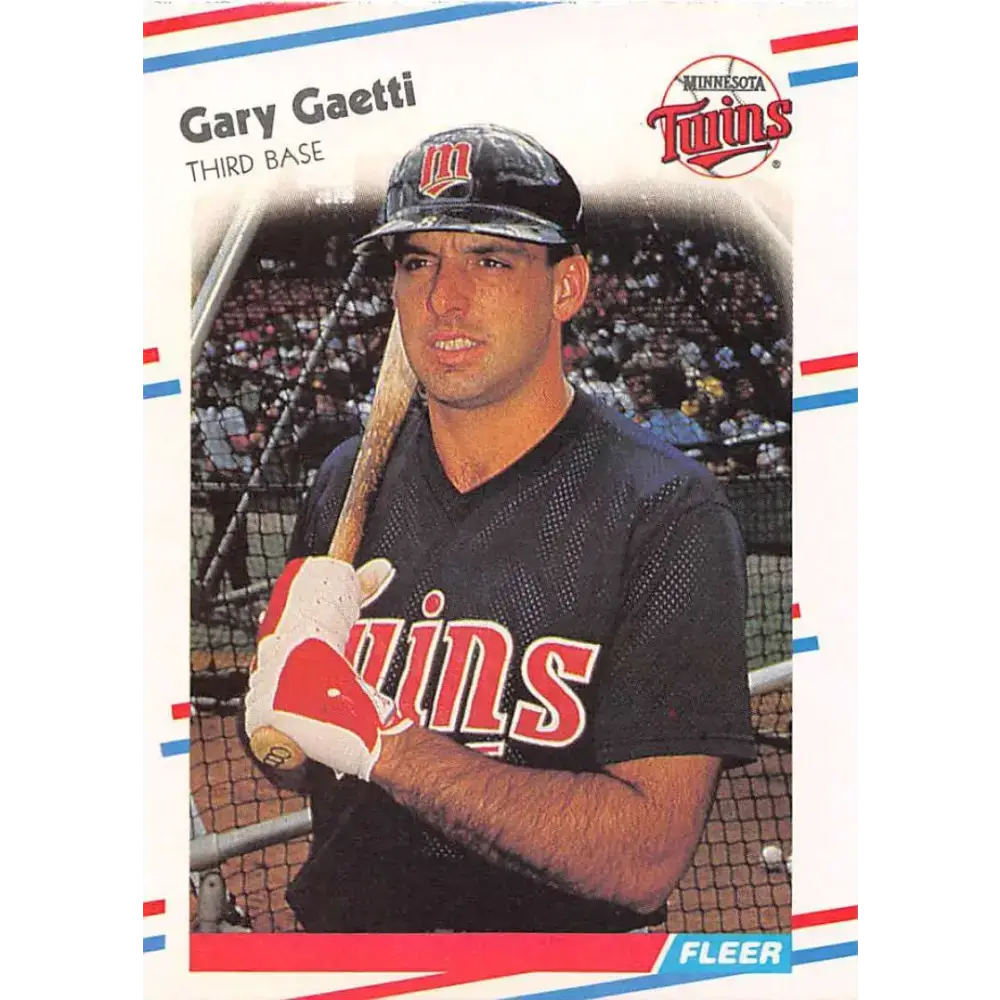 1988 Fleer #10 Gary Gaetti EX Excellent Minnesota Twins Baseball Card - Baseball Card Single