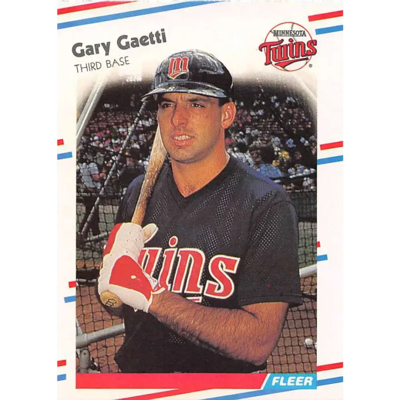 1988 Fleer #10 Gary Gaetti EX Excellent Minnesota Twins Baseball Card - Baseball Card Single