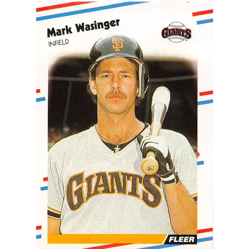 1988 Fleer #100 Mark Wasinger EX Excellent San Francisco Giants Baseball Card - Baseball Card Single