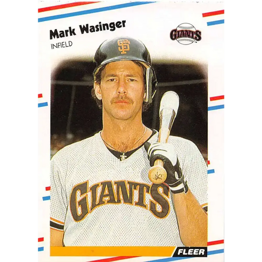 1988 Fleer #100 Mark Wasinger EX Excellent San Francisco Giants Baseball Card - Baseball Card Single