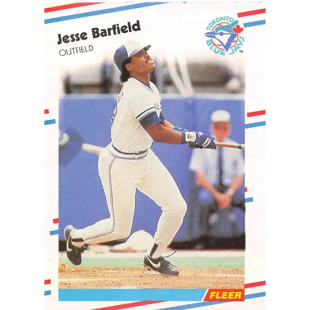 1988 Fleer #102 Jesse Barfield EX Excellent Toronto Blue Jays Baseball Card - Baseball Card Single