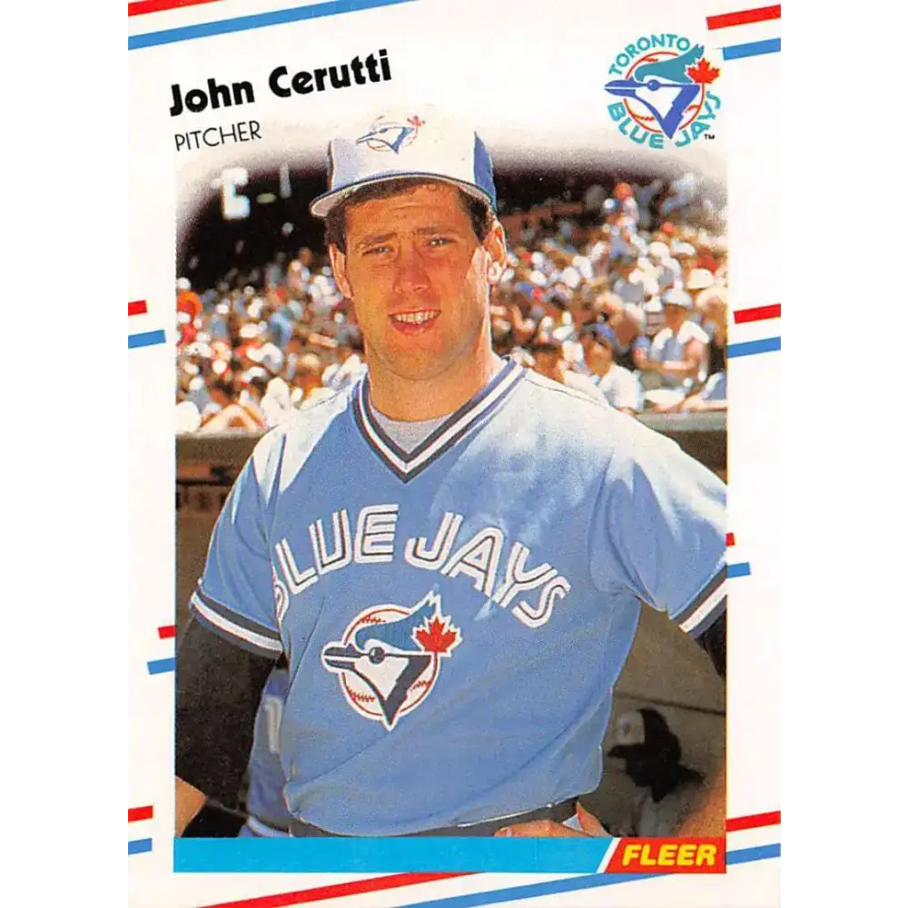 1988 Fleer #105 John Cerutti EX Excellent Toronto Blue Jays Baseball Card - Baseball Card Single