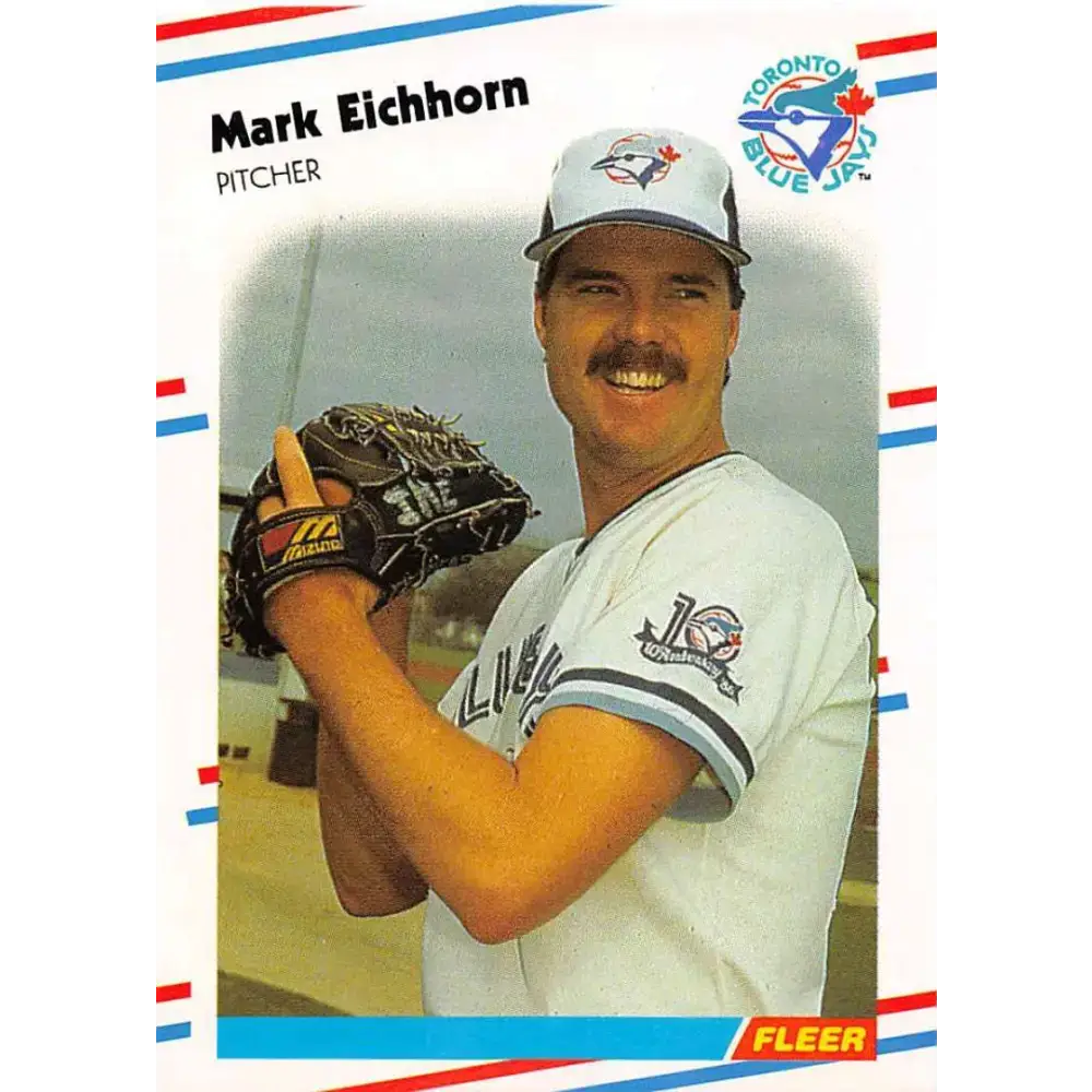 1988 Fleer #108 Mark Eichhorn EX Excellent Toronto Blue Jays Baseball Card - Baseball Card Single