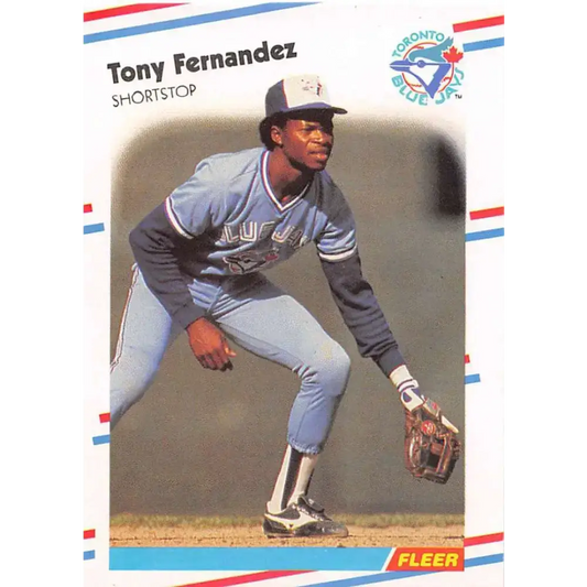 1988 Fleer #109 Tony Fernandez EX Excellent Toronto Blue Jays Baseball Card