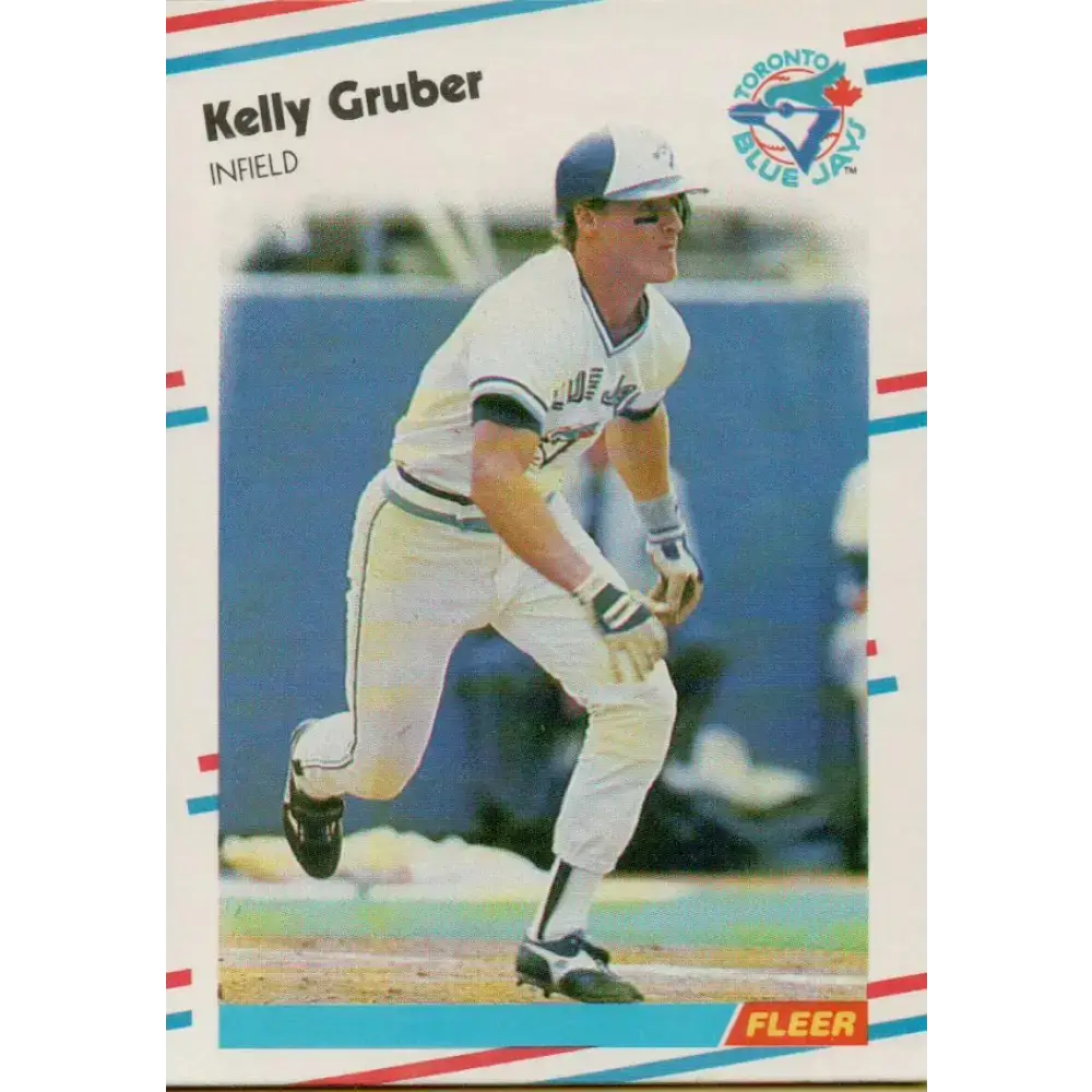 1988 Fleer #111 Kelly Gruber EX Excellent Toronto Blue Jays Baseball Card - Baseball Card Single