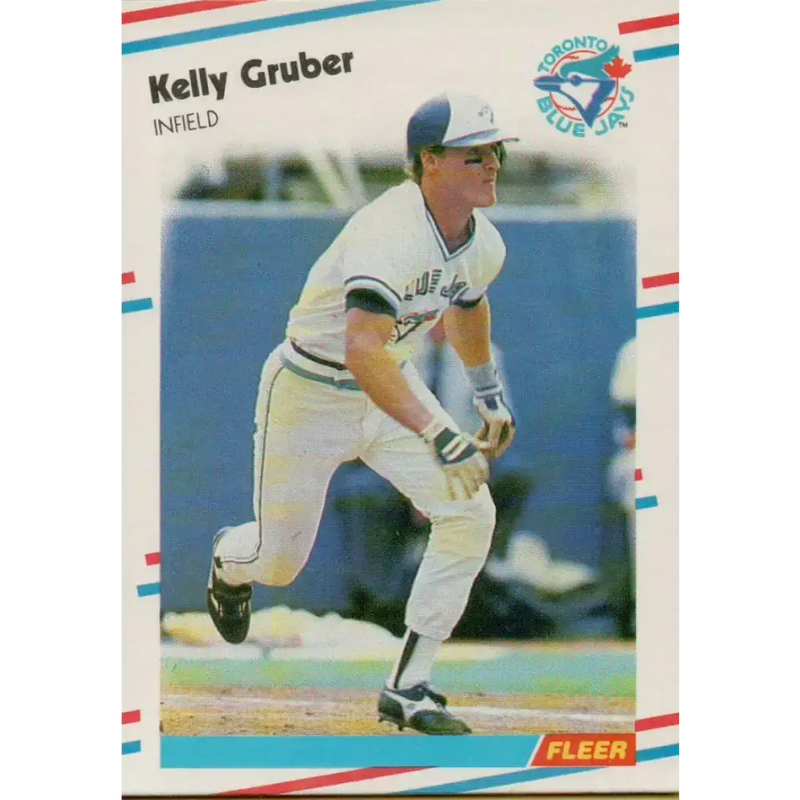 1988 Fleer #111 Kelly Gruber EX Excellent Toronto Blue Jays Baseball Card - Baseball Card Single