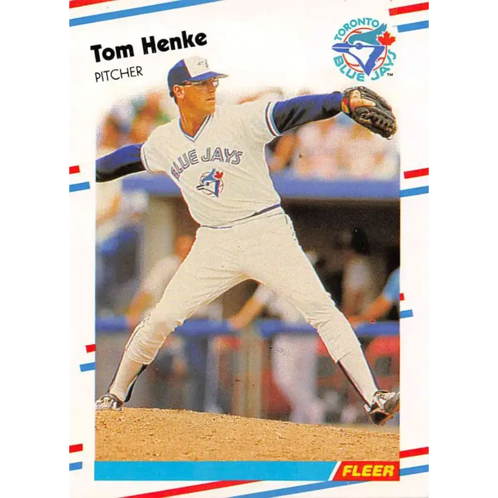 1988 Fleer #112 Tom Henke EX Excellent Toronto Blue Jays Baseball Card - Baseball Card Single