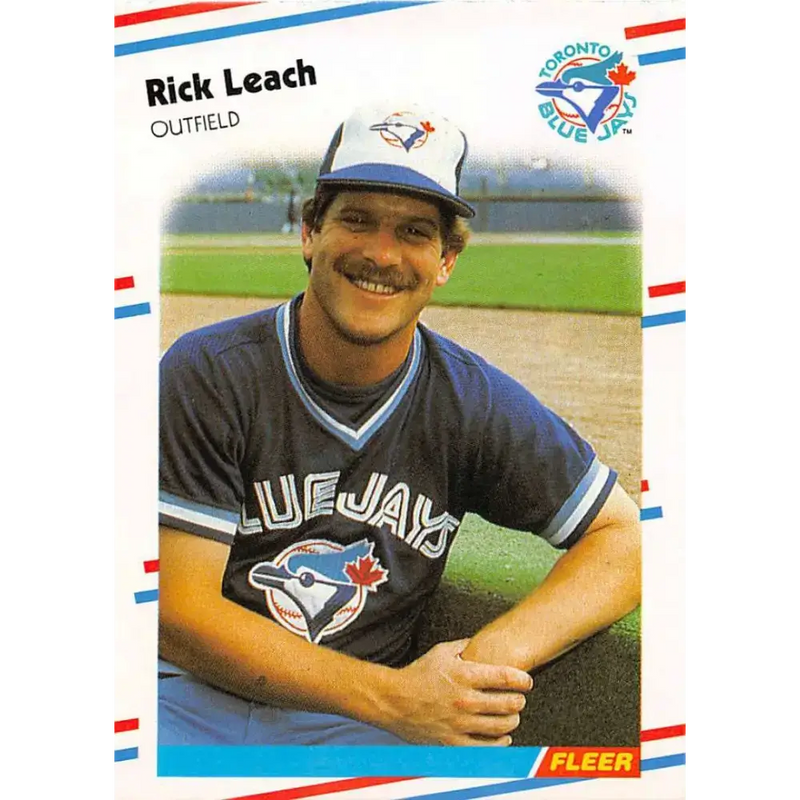 1988 Fleer #115 Rick Leach EX Excellent Toronto Blue Jays Baseball Card - Baseball Card Single