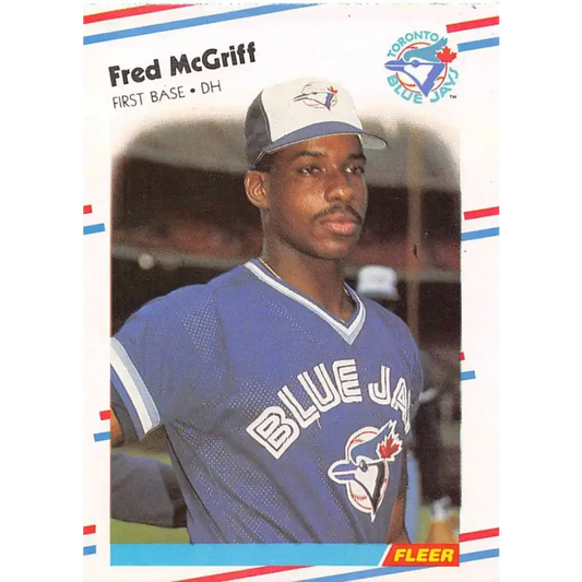 1988 Fleer #118 Fred McGriff EX Excellent Toronto Blue Jays Baseball Card