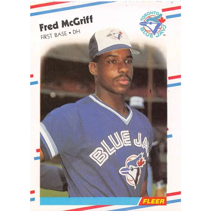 1988 Fleer #118 Fred McGriff EX Excellent Toronto Blue Jays Baseball Card - Baseball Card Single